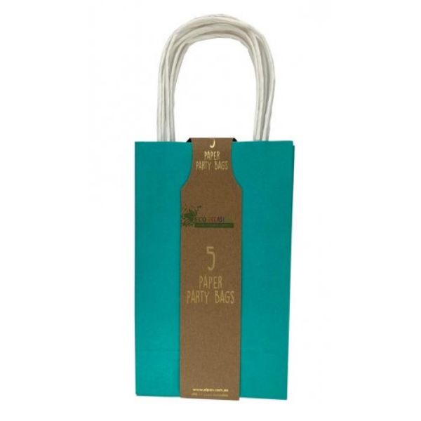 Teal Paper Party Bags