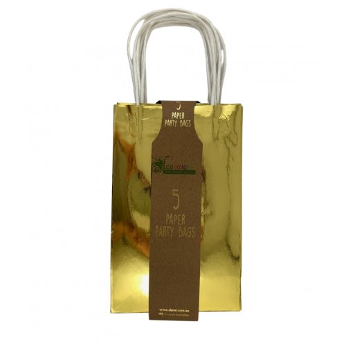 Metallic Gold Paper Party Bags