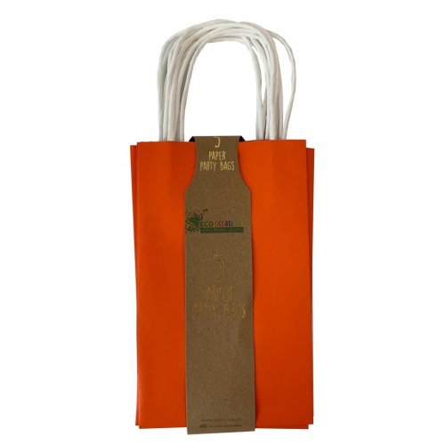 Orange Paper Party Bags