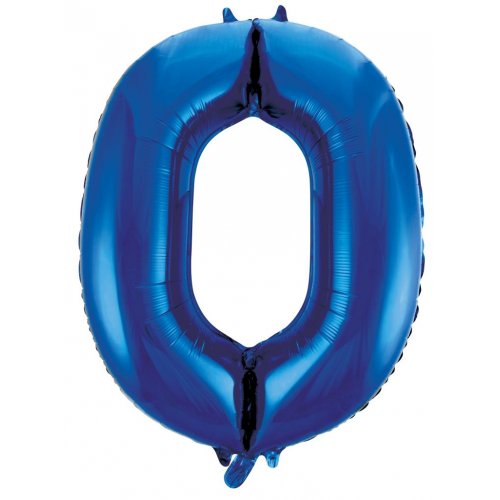 Number 0 Helium Foil Balloon - Assorted Colours