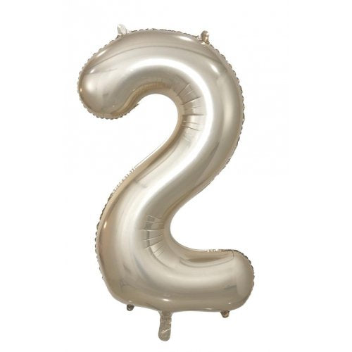 Number 2 Helium Foil Balloon - Assorted Colours