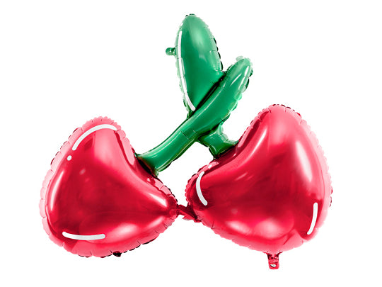 Glossy Red Cherry Pair Foil Balloon