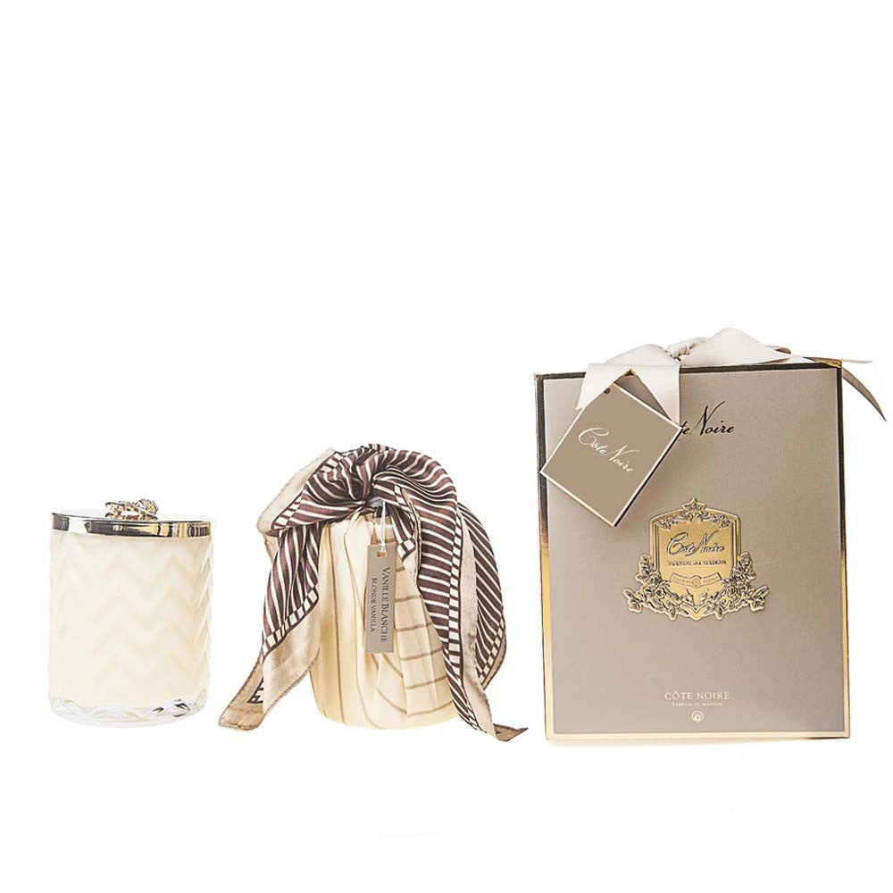 Cote Noir Candle with Scarf Set