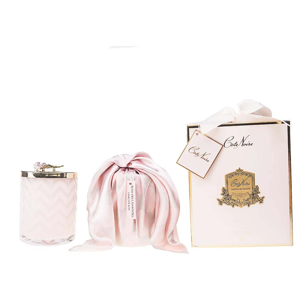 Cote Noir Candle with Scarf Set