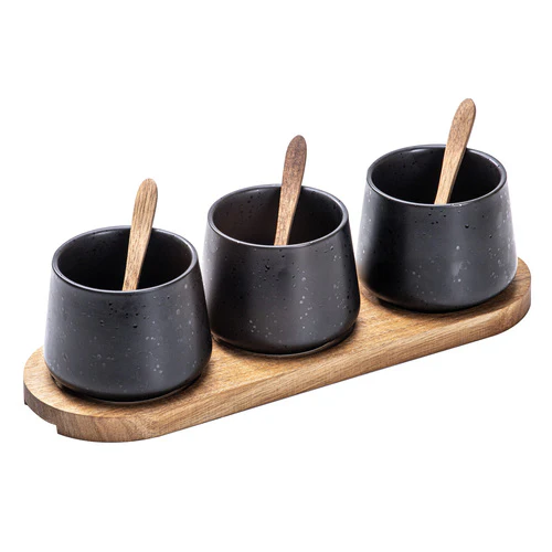 Tempa Elements Onyx 7pc Spoon and Bowl Set