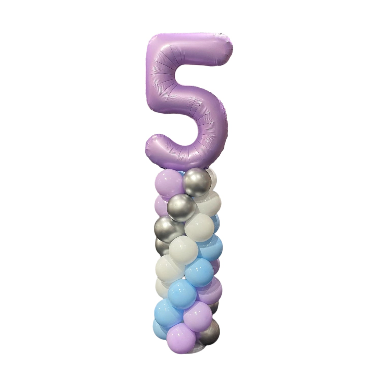 Single Digit Number Balloon Column