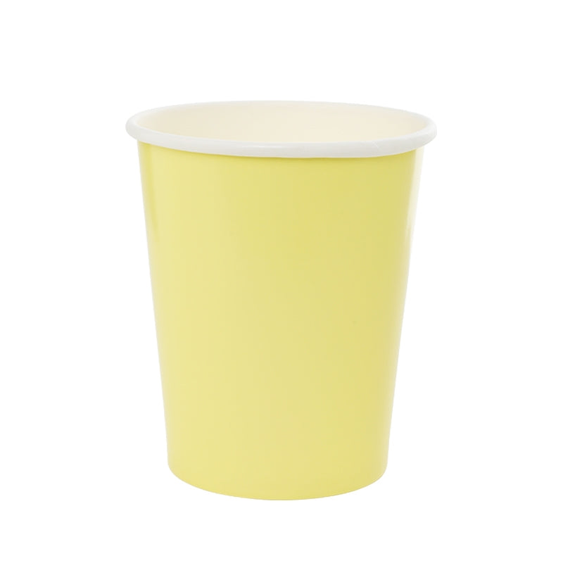 Pastel Yellow Paper Cups