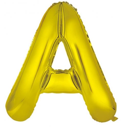 Gold Alphabet Letter 86cm Helium-Filled Foils