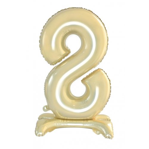 Number 8 Air-Filled Standing Balloon - Assorted Colours