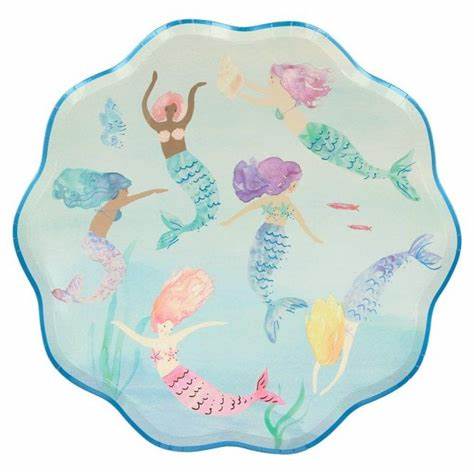 Mermaid Dinner Plates 8pk