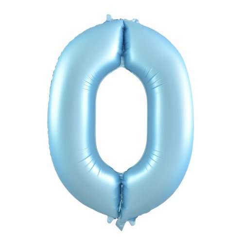 Number 0 Helium Foil Balloon - Assorted Colours