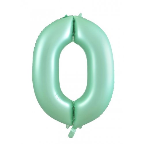 Number 0 Helium Foil Balloon - Assorted Colours