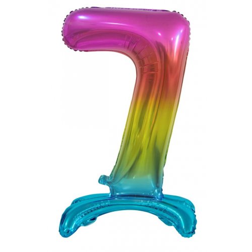 Number 7 Air-Filled Standing Balloon - Assorted Colours