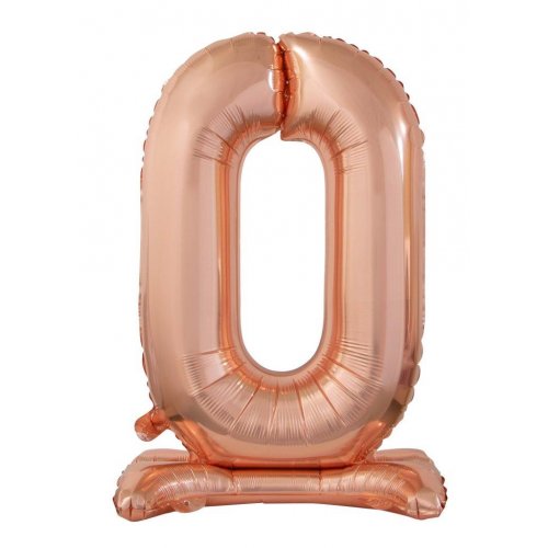 Number 0 Air-Filled Standing Balloon - Assorted Colours