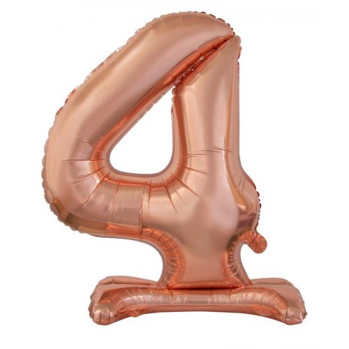 Number 4 Air-Filled Standing Balloon - Assorted Colours