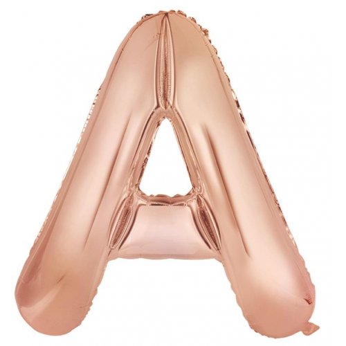 Rose Gold Alphabet Letter 86cm Helium-Filled Foils