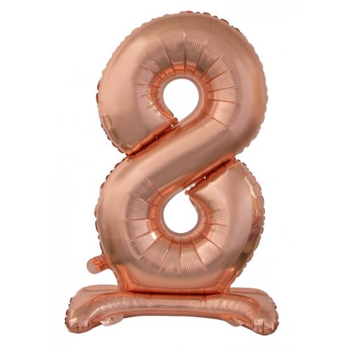 Number 8 Air-Filled Standing Balloon - Assorted Colours