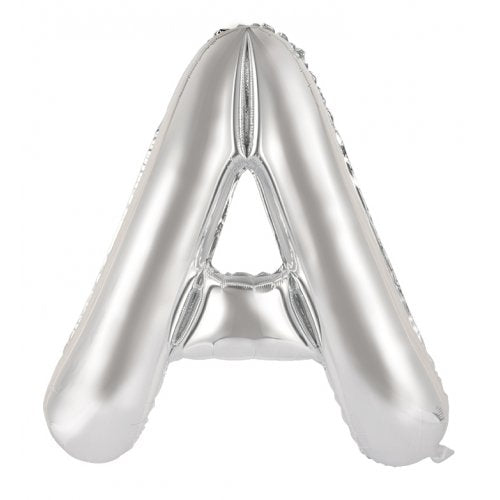 Silver Alphabet Letter 86cm Helium-Filled Foils