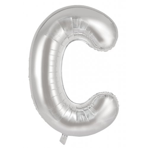 Silver Alphabet Letter 86cm Helium-Filled Foils