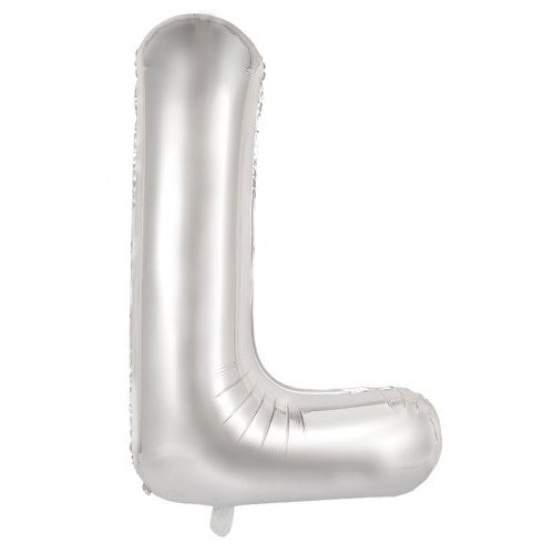 Silver Alphabet Letter 86cm Helium-Filled Foils