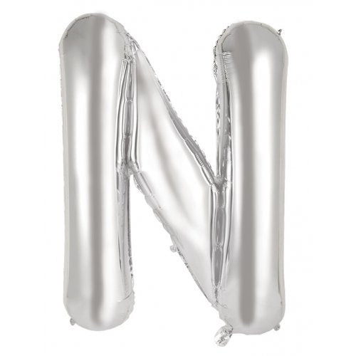 Silver Alphabet Letter 86cm Helium-Filled Foils