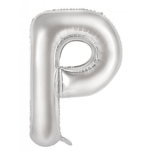 Silver Alphabet Letter 86cm Helium-Filled Foils