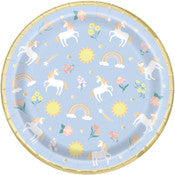 Unicorn Rainbow Paper Plates 8pk