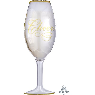 Champagne Glass 'Cheers' Foil Balloon