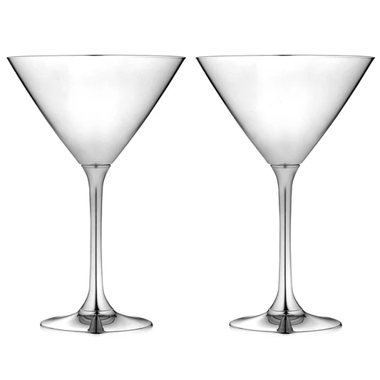 Tempa Aurora Silver Martini Glasses 2pc