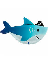 Ahoy Pirate Shark Foil Balloon