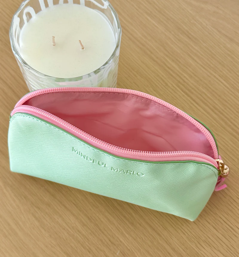 Mindful Marlo Makeup Pouch Berry/Mint