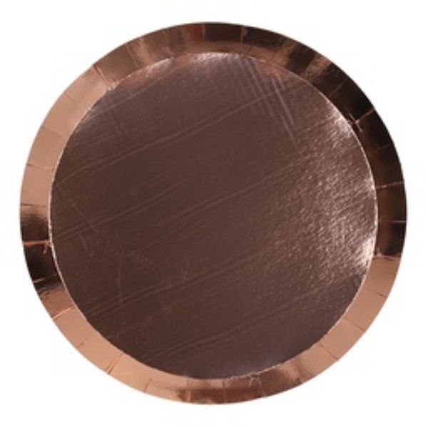 Picture of Metallic Rose Gold Dinner Plate 10pk