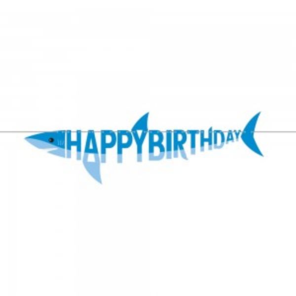 Picture of Shark Happy Birthday Banner 1.4m