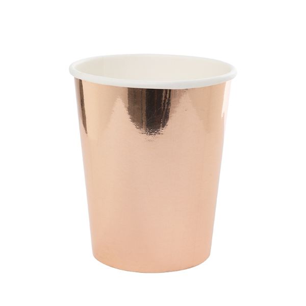 Picture of Metallic Rose Gold Paper Cup 10pk