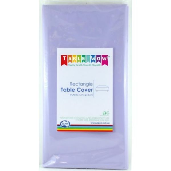 Picture of Lavender Rectanglar Plastic Table Cover